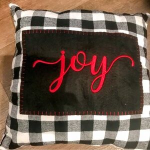 Plaid Joy Holiday Pillow
